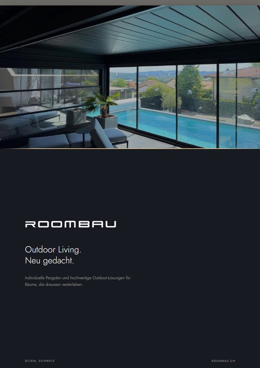Umschlag der roombau-Broschüre